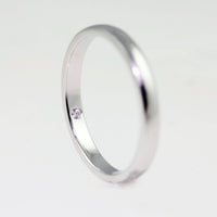 Platinum Wedding Bands With Secret Diamond - Jana Reinhardt Ltd