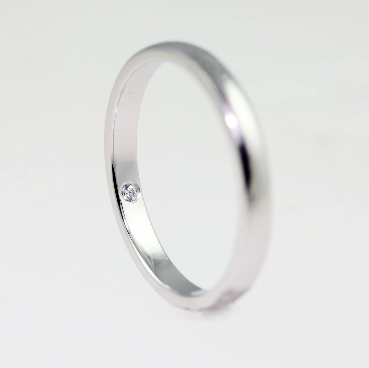 Platinum Wedding Bands With Secret Diamond - Jana Reinhardt Ltd