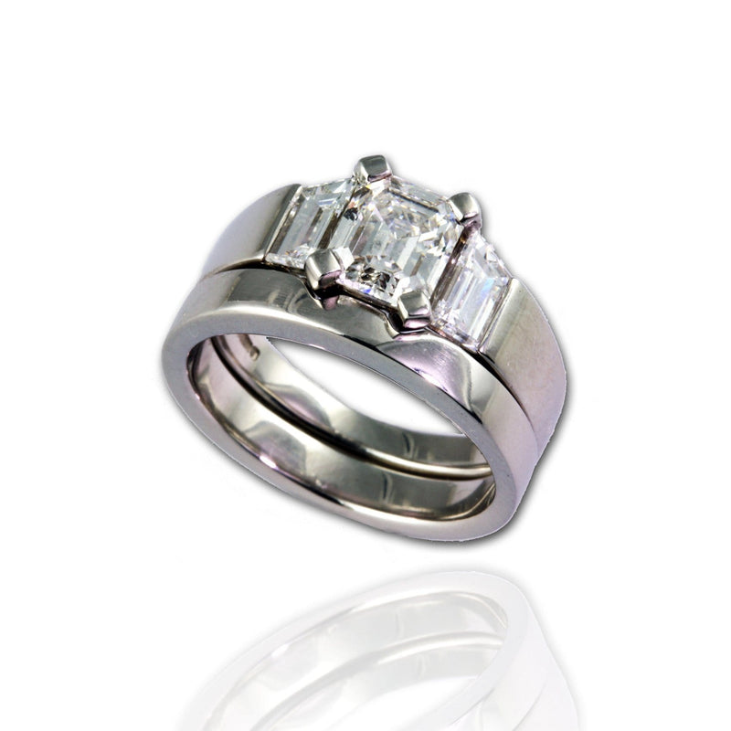 Platinum and Diamonds Three Stone Ring - Jana Reinhardt Ltd
