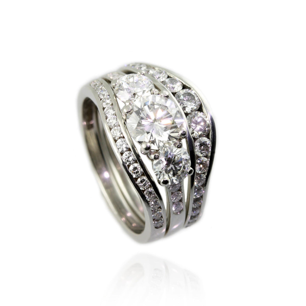 Platinum and Diamonds Wedding, Engagement & Eternity Ring Set - Jana Reinhardt Ltd