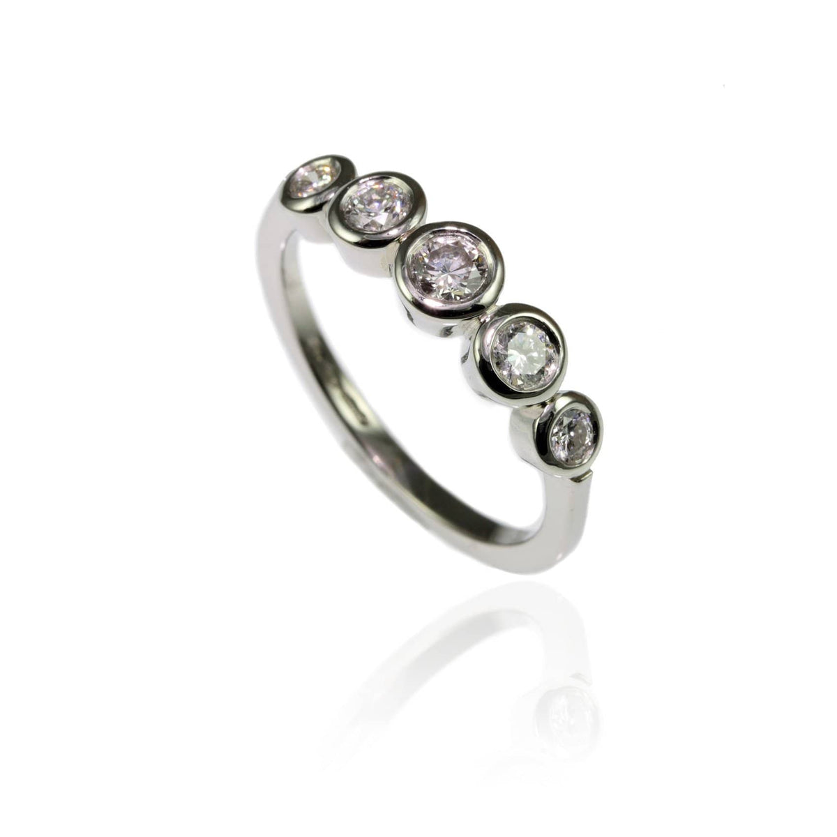 Platinum with 5 Diamonds Engagement Ring - Jana Reinhardt Ltd