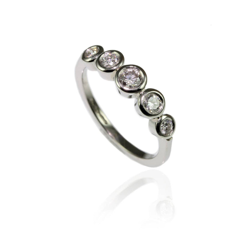 Platinum with 5 Diamonds Engagement Ring - Jana Reinhardt Ltd