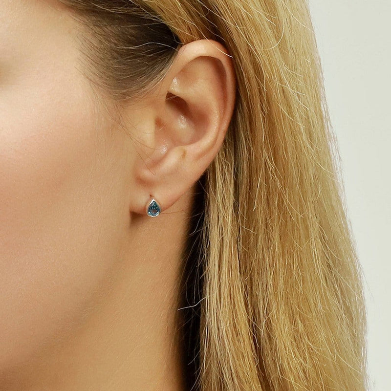 Topaz Drop Ear Studs
