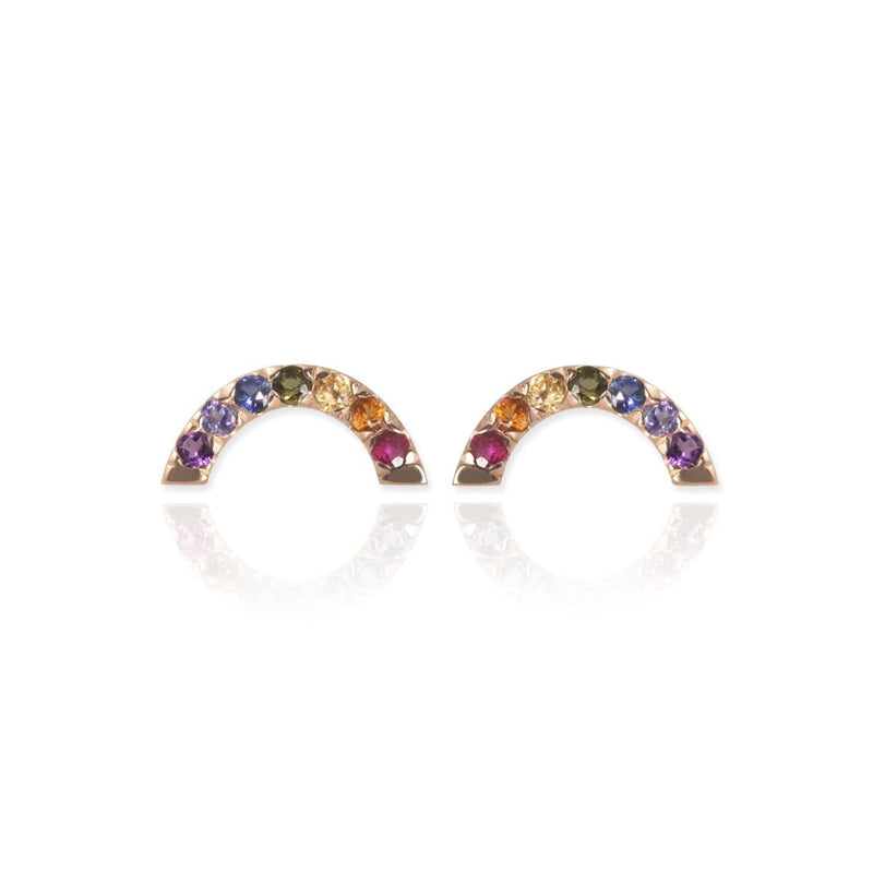 Aurora Borealis Cushion Stud Earrings,swarovski Crystal Earrings,crystal  Ab,rounded Square Post,light Swarovski Pastel Rainbow,weddings - Etsy