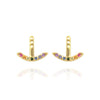 Unicorn Earrings with Rainbow Ear Jackets