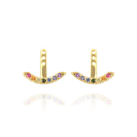 Unicorn Earrings with Rainbow Ear Jackets