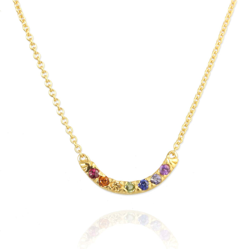 Rainbow Sparkle Necklace | carrieelspeth.co.uk