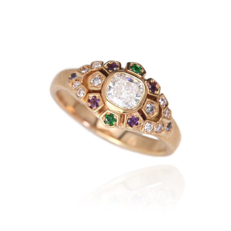 Rose Gold Flower Bouquet Engagement Ring - Jana Reinhardt Ltd