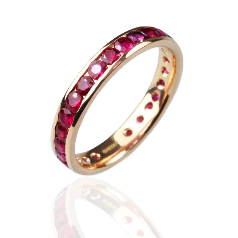 Ruby and 18ct Rose Gold Eternity Ring - Jana Reinhardt Ltd