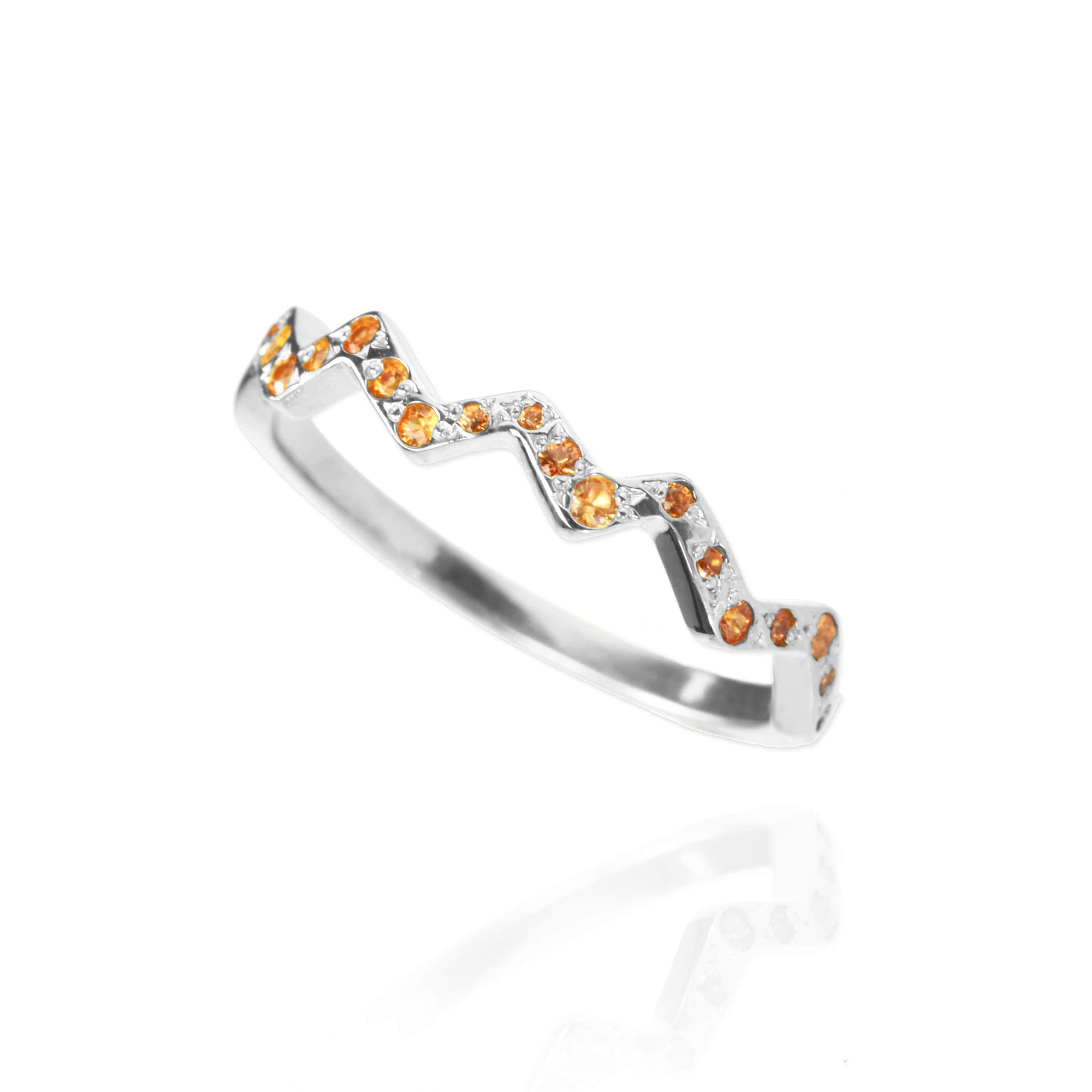Flash Ring with Sapphires - slimmer version - Jana Reinhardt Ltd