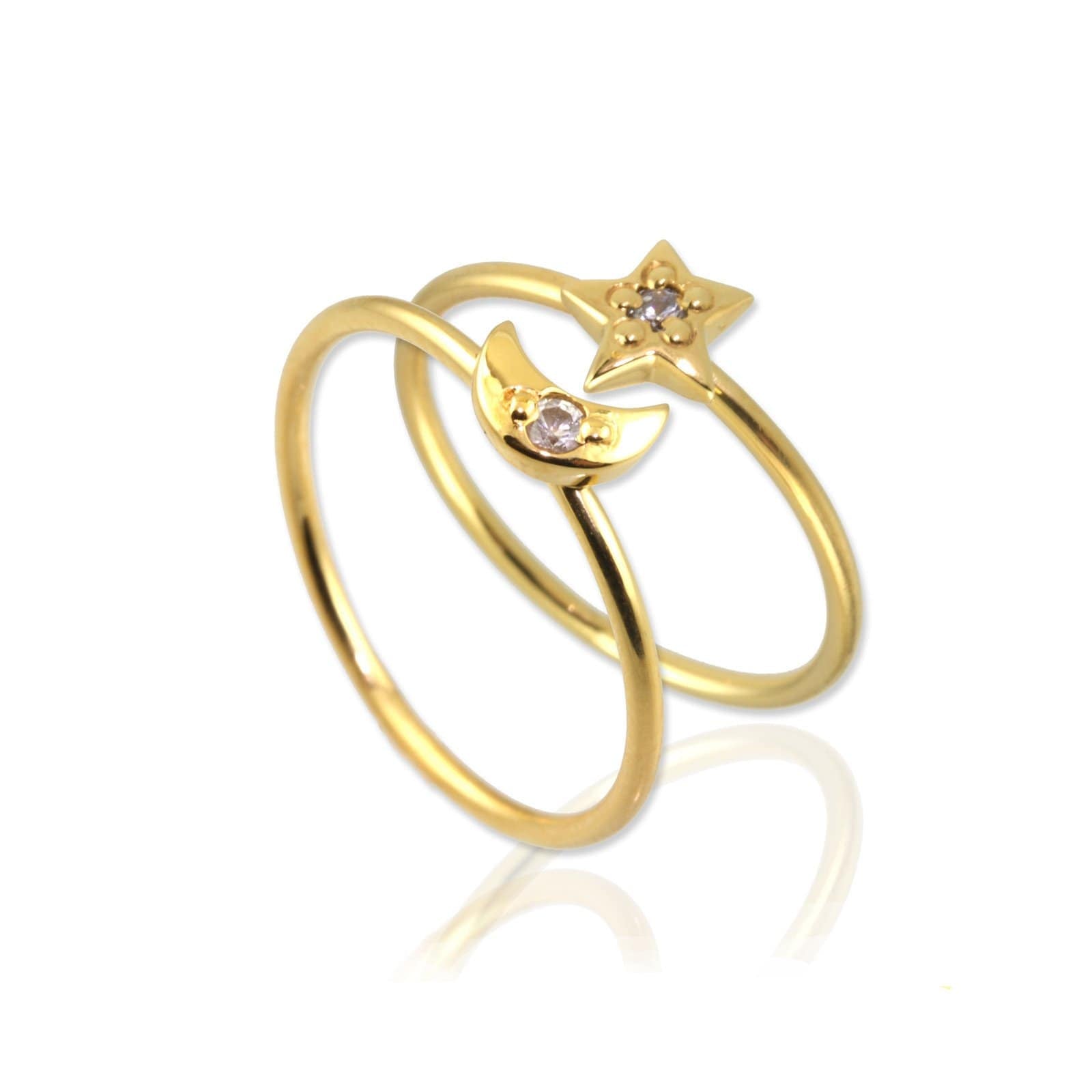 SALE gold plated Star Ring size M