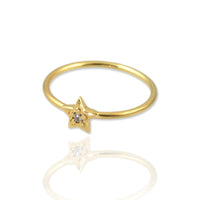 SALE gold plated Star Ring size M