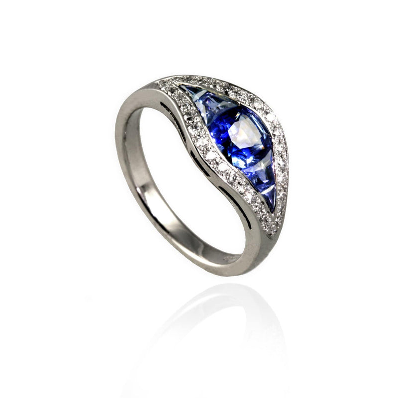 Sapphire and Diamonds Eye Ring - Jana Reinhardt Ltd