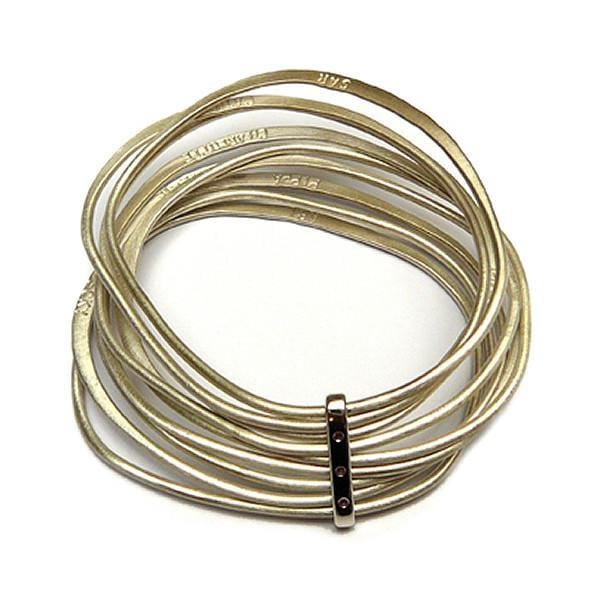 Silver Friendship Bangles with Sapphires - Jana Reinhardt Ltd