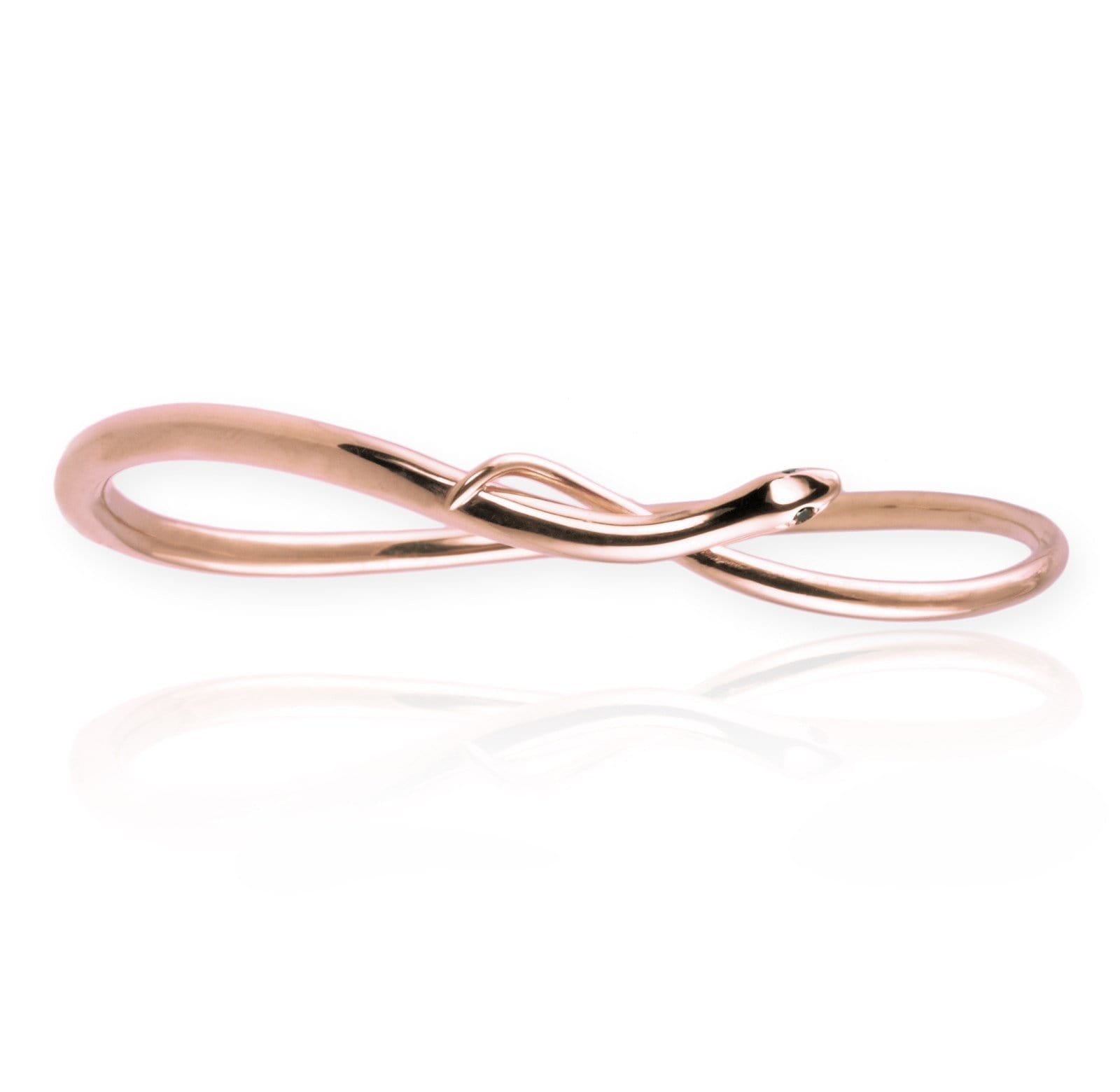 Snake Bangle with black diamonds - Jana Reinhardt Ltd - 2