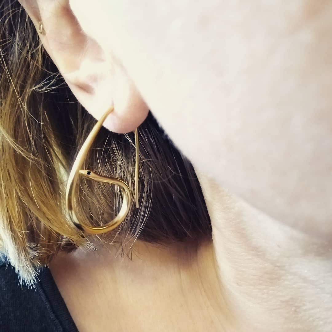 Snake Hoop Earrings - Jana Reinhardt Ltd
