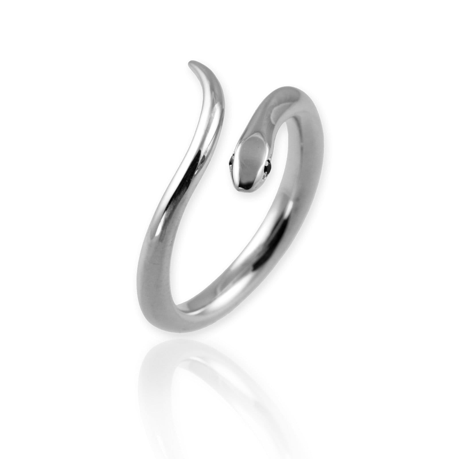 Snake Ring with black diamonds - Jana Reinhardt Ltd - 2
