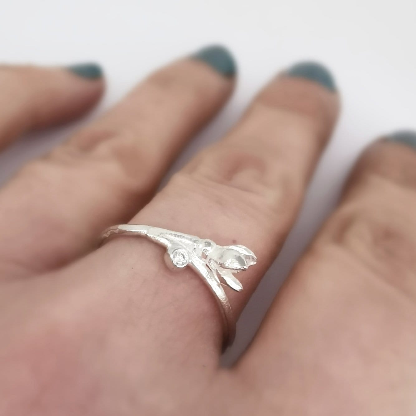 Snowdrop Ring - January Birth Flower Ring - Jana Reinhardt Ltd