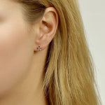 Moon and Star Ear Studs