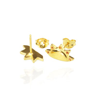 Sun Stud Earrings with Orange Sapphires - Jana Reinhardt Ltd