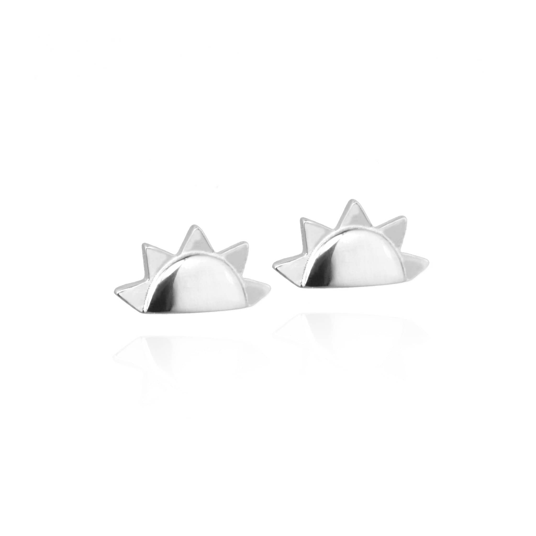 Sun Stud Earrings with Orange Sapphires - Jana Reinhardt Ltd
