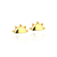 Sun Stud Earrings with Orange Sapphires - Jana Reinhardt Ltd