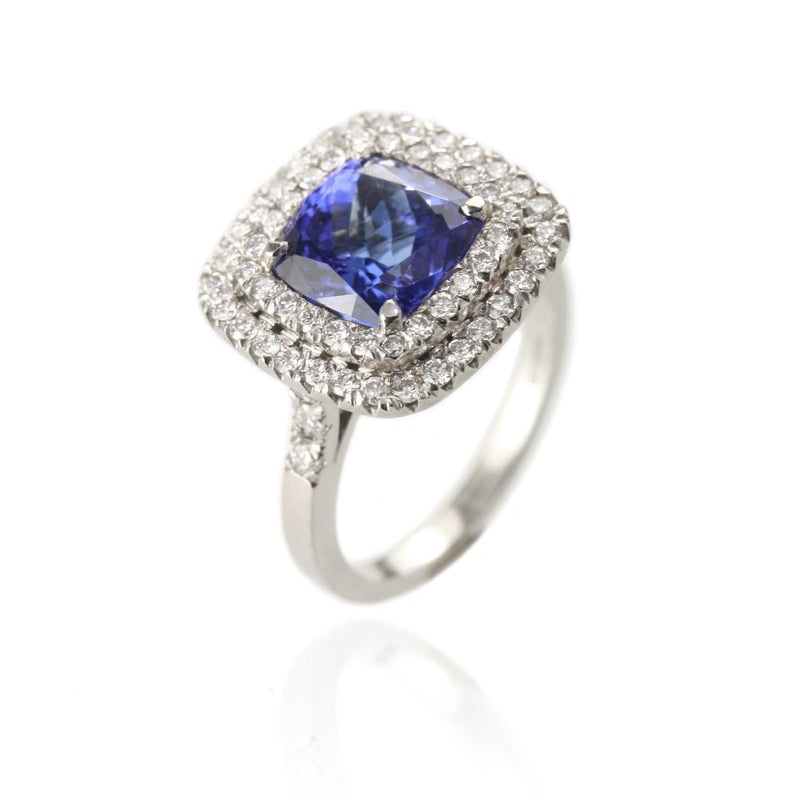 Tanzanite and Diamonds Infinity Ring - Jana Reinhardt Ltd