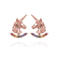 Unicorn Earrings with Rainbow Ear Jackets - Jana Reinhardt Ltd