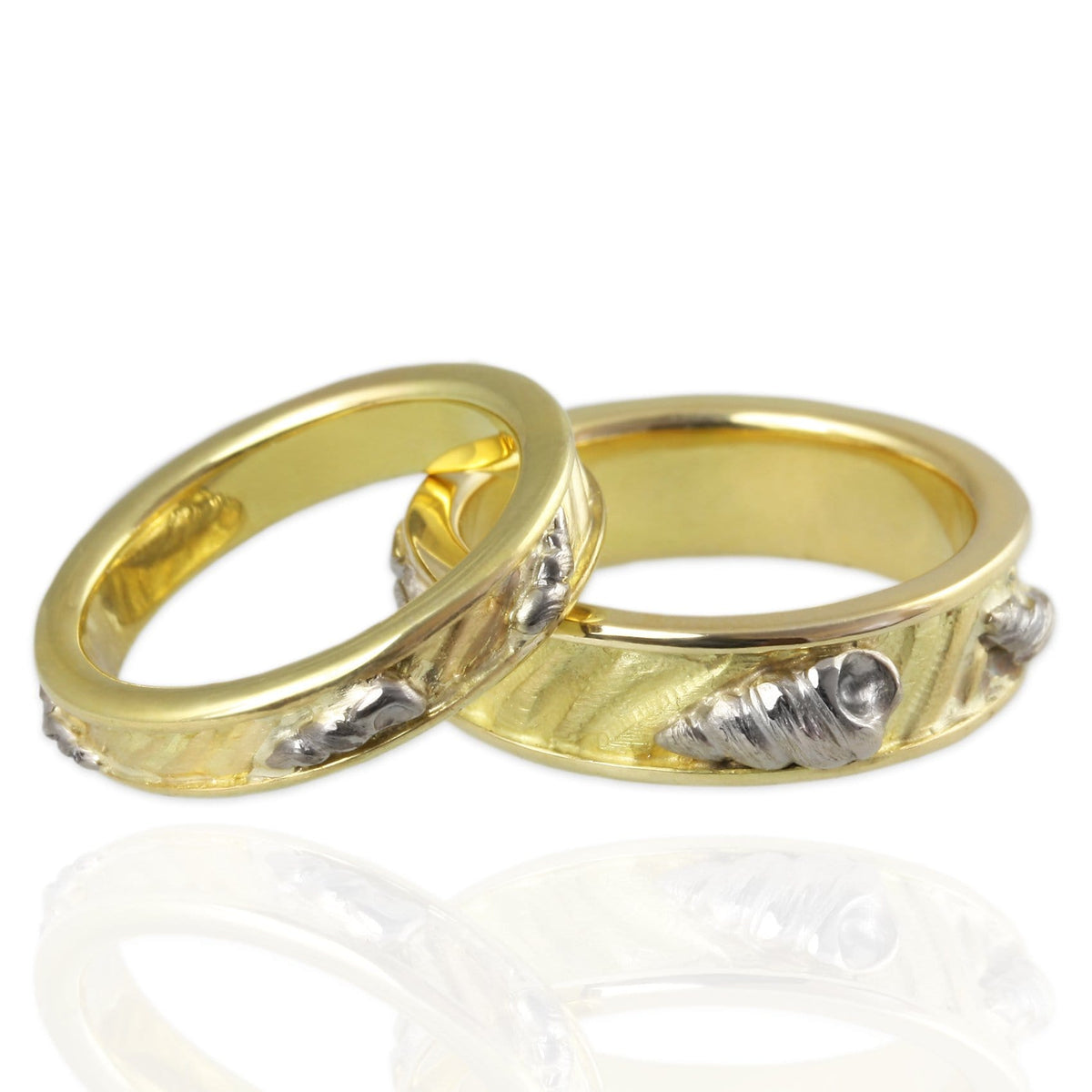 Wedding Bands with Shells - Jana Reinhardt Ltd