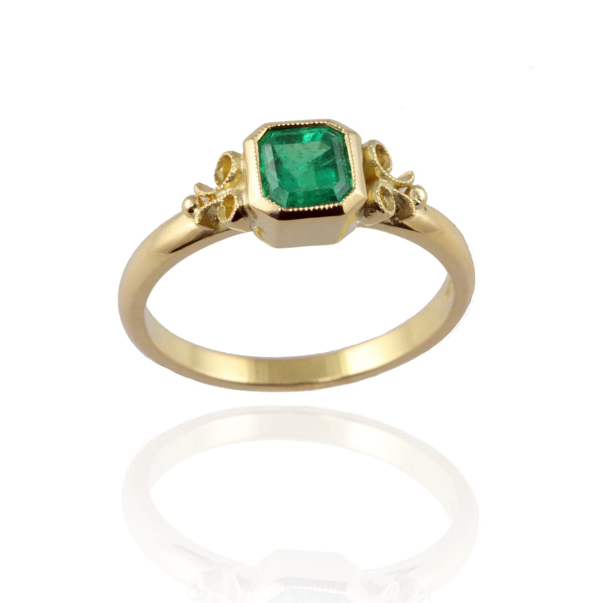 Yellow Gold & Emerald Engagement Ring - Jana Reinhardt Ltd