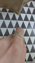 Snake Ring with black diamonds