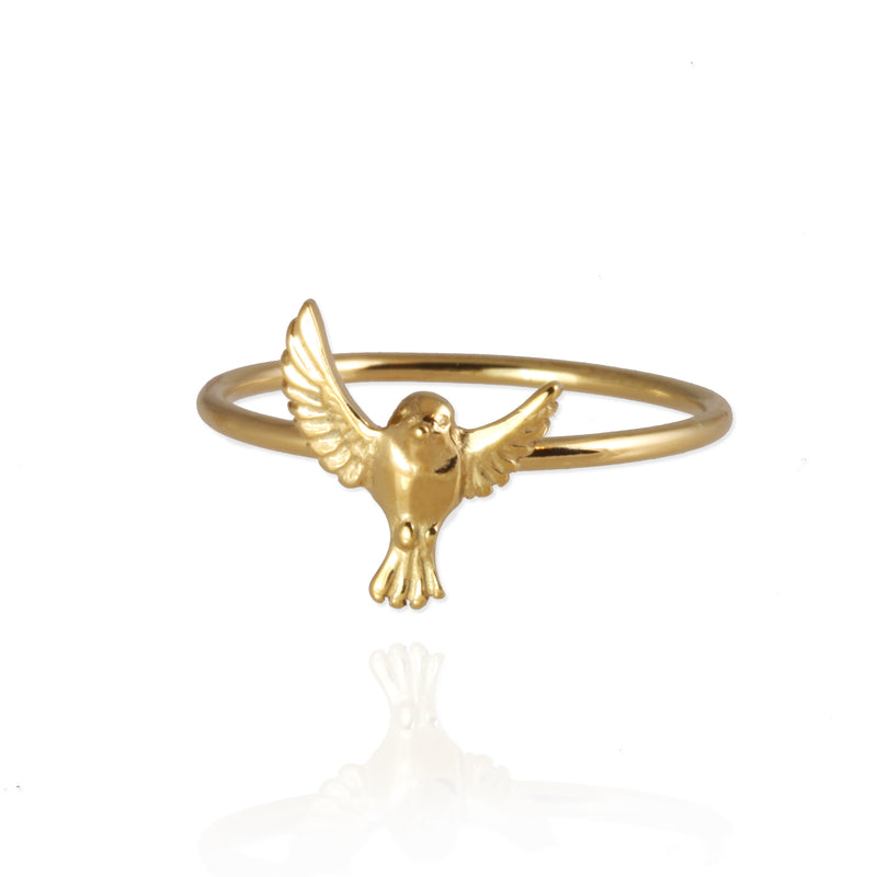 Garden Bird Taking Off Stacking Ring