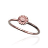 Anillo Daisy - Anillo de flores de nacimiento de abril
