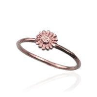 Anillo Daisy - Anillo de flores de nacimiento de abril