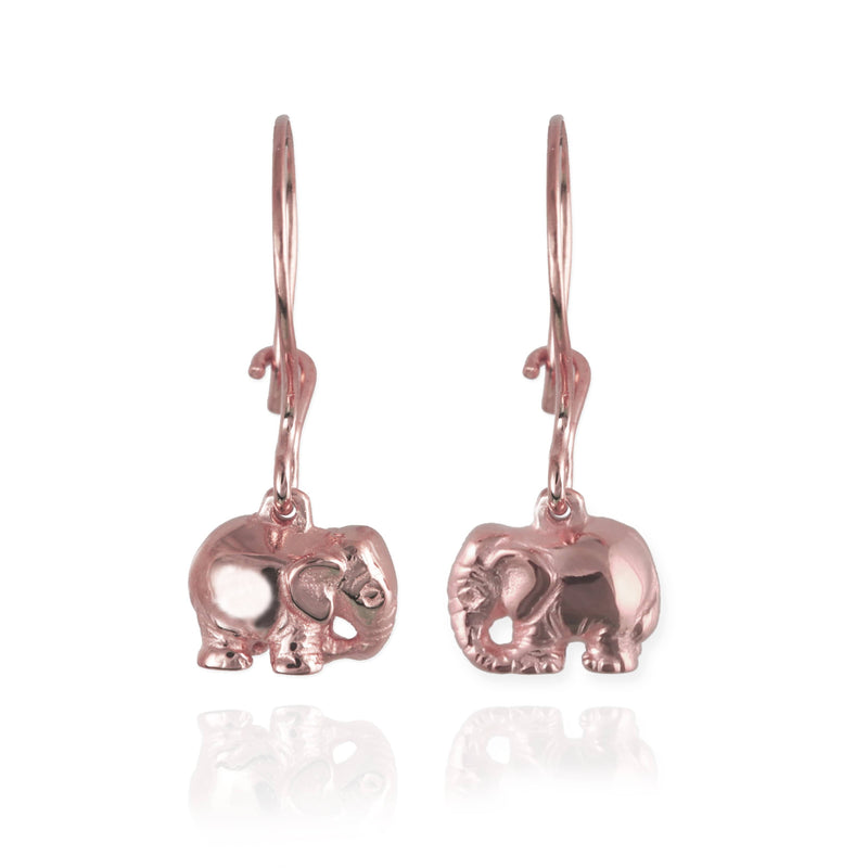 Elephant earrings on sale rose gold