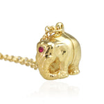 Mother and Baby Elephant Necklace