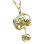 Mother and Baby Elephant Necklace