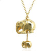 Mother and Baby Elephant Necklace