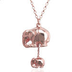 Mother and Baby Elephant Necklace