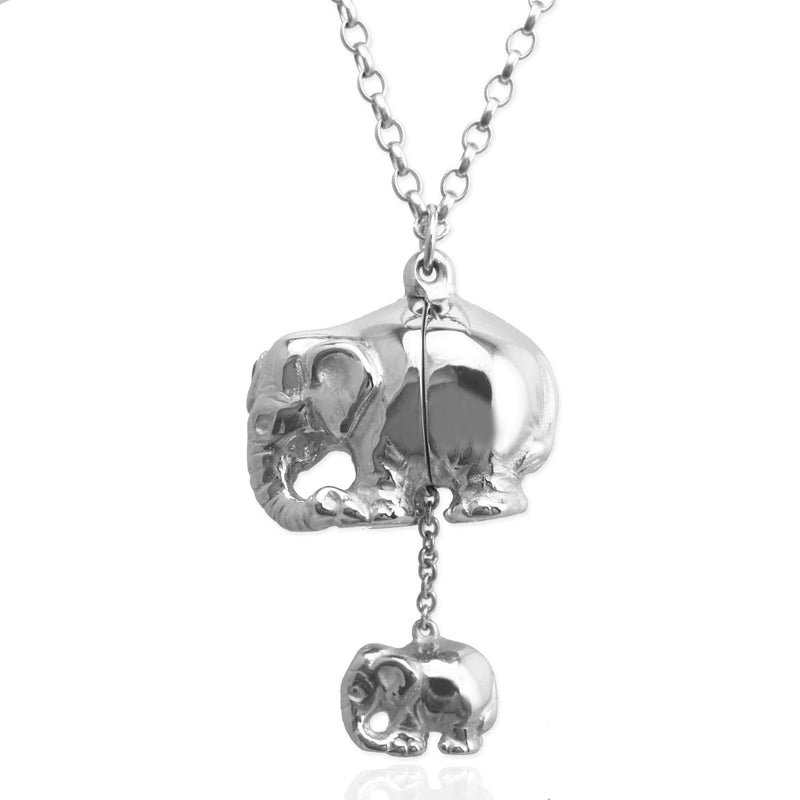 Mother and Baby Elephant Necklace