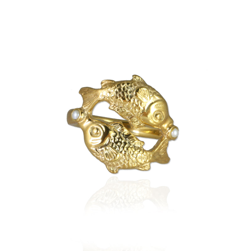 Retailer of 916 gold ladies fish ring | Jewelxy - 85576