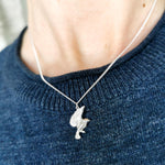 Garden Bird Alighting Necklace