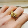 Anillo de amapola - Anillo de flores de nacimiento de agosto