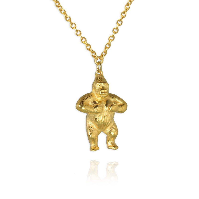 Gold ape pendant hot sale