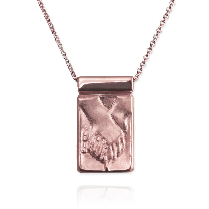 Otters holding online hands necklace