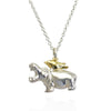 Hippo Necklace with golden Oxpecker