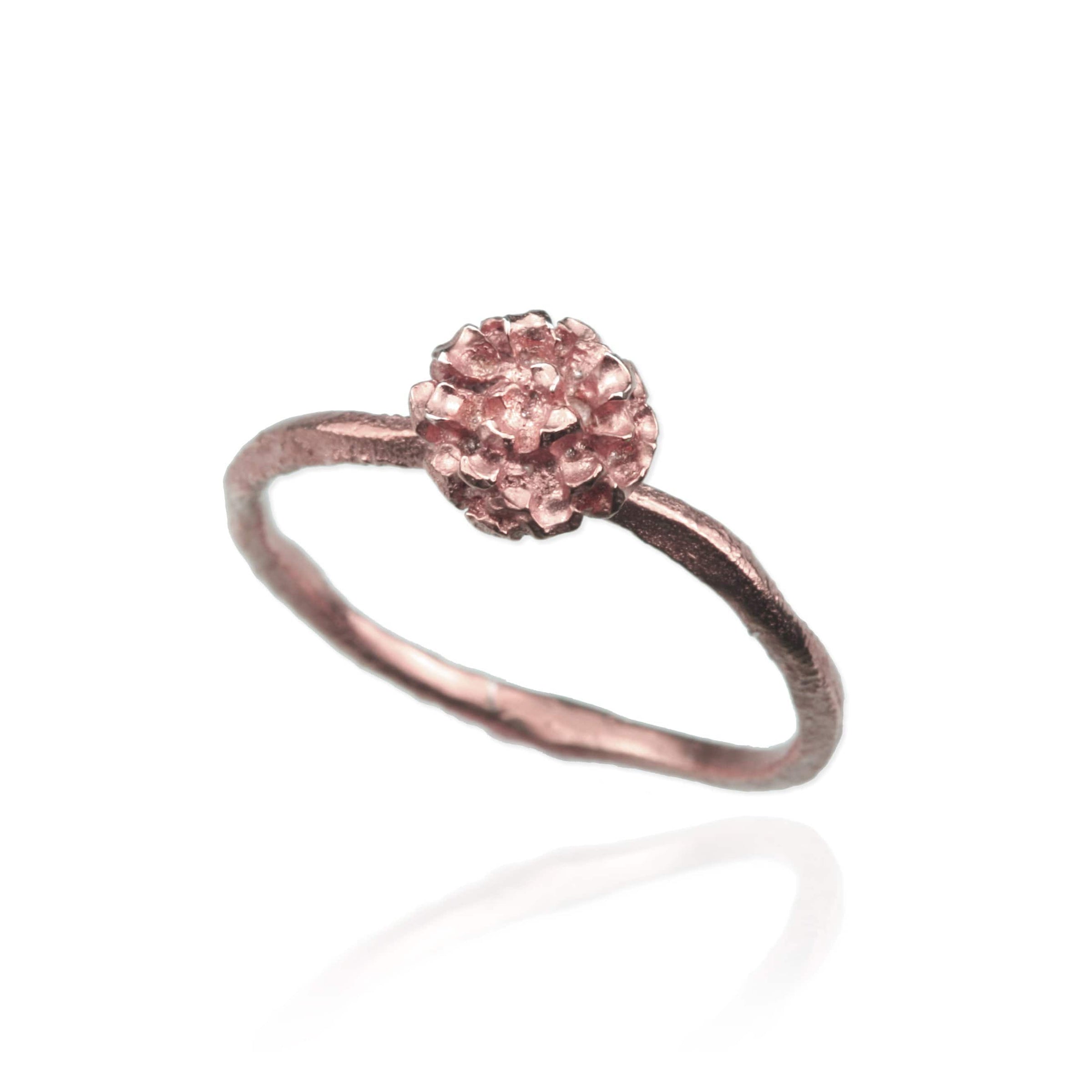 Anillo de caléndula - Anillo de flores de nacimiento de octubre
