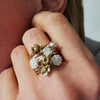 Anillo de lirio de agua - Anillo de flores de nacimiento de julio