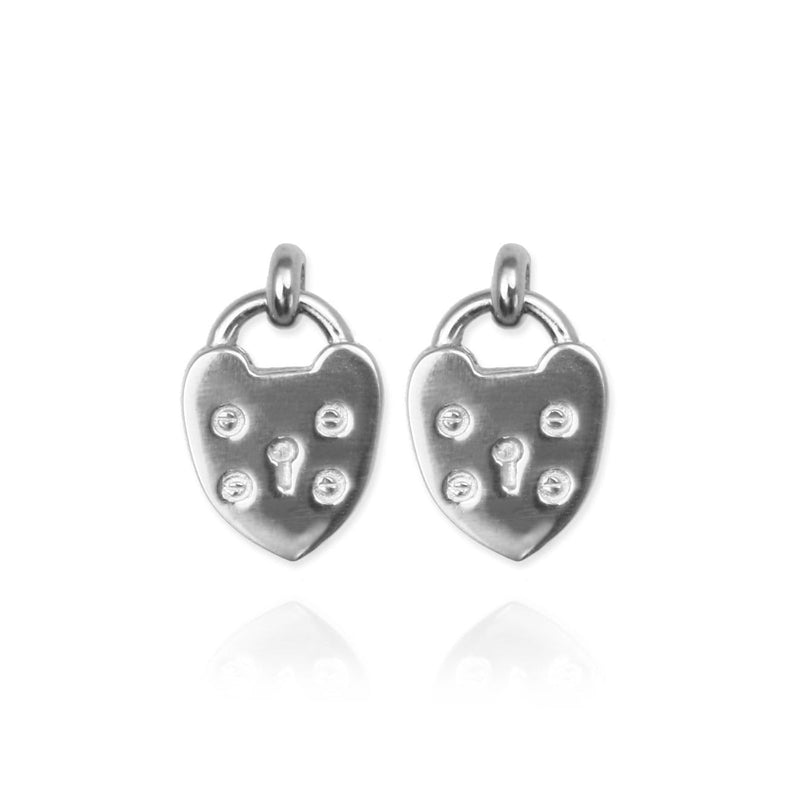 Mk shop padlock earrings
