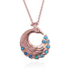 Peacock Necklace with cultured opals